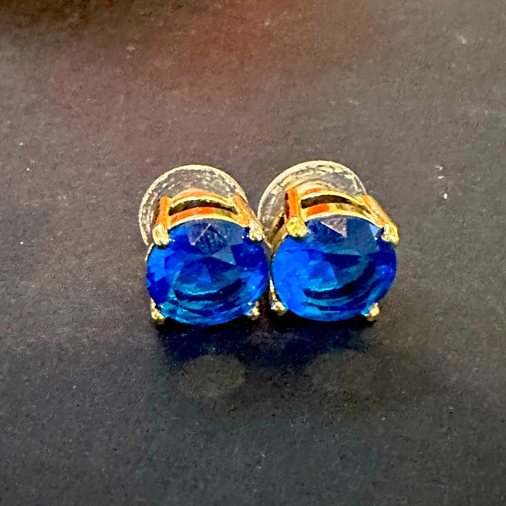 Kate Spade Gumdrop Large Blue Stud Earrings